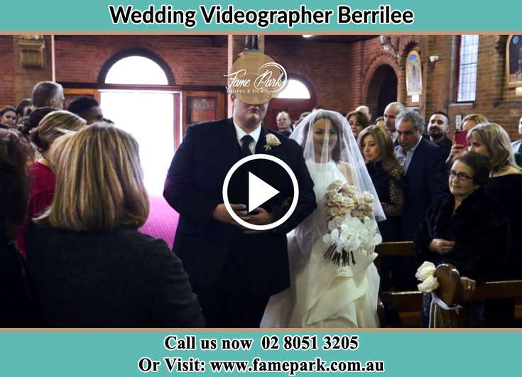 Bride and Groom walking in the aisle Berrilee NSW 2159