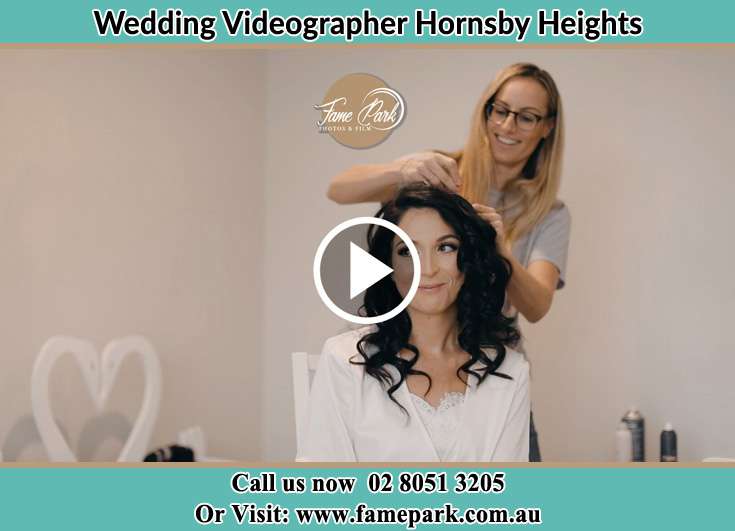 A girl fixing the Bride's hair Hornsby Heights NSW 2077