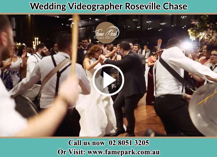 The newlyweds dancing on the dance floor with the band Roseville Chase NSW 2069